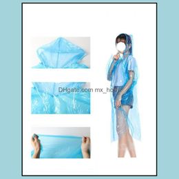 Raincoats Household Sundries Home Garden Outdoor Portable Raincoat Ball One-Time Waterproof Women Men Cam Fishing Tourism Emerge Dhsmh