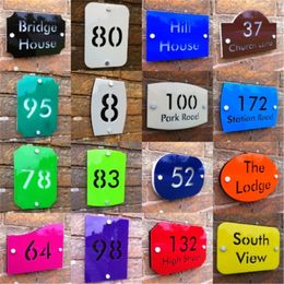 Customise HOUSE SIGN PLAQUE personalised address house door number street name acrylic 220706