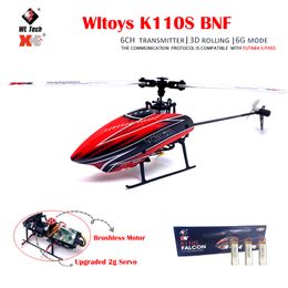 Wltoys XK K110s RC Helicopter BNF 2 4G 6CH 3D 6G System Brushless Motor Quadcopter Remote Control Drone Toys For Kids Gifts 220713