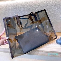 clear pvc bucket Australia - Designer- Fashion Jelly Shoulder Bag Clear Transparent Bucket PVC Tote Handbag for Bags223O