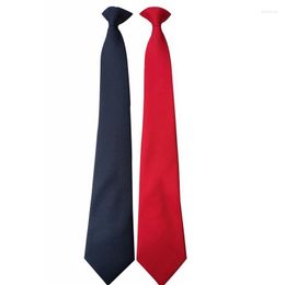 Bow Ties 85WB Men Women Student Simple Clip On Tie Uniform Plain Solid Colour Pre-Tied Necktie For Office School Security Wedding Fred22