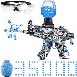 Electric toy gun water Gel Ball Blaster MP5 Splatter Blaster 35000 Drops and GogglesOutdoor Shooting Team Game for Kids Boys Girls CS PUBG M416 xm