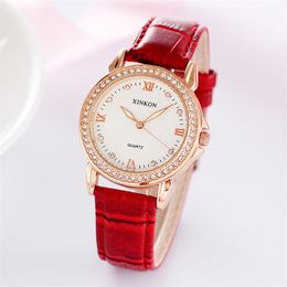 Korean retro trend simple casual atmosphere quartz watch junior high school students waterproof ultra thin girls watch 201118