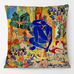 Cushion/Decorative Pillow Henri Matisse Altered Art Posters Cushion Cover Hand Painting Rose Flowers Sofa Pillowcase Home DecorationCushion/