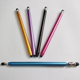 14cm Universal Pencil Double Dual Silicone Head Touch Capacitive Screen Stylus Pen For PC Smartphone Tablet