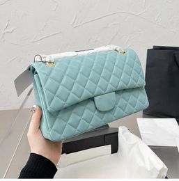 2022 Fashion Classic Womens Classic Double Flap Quilted Bags Gold Hardware Turn Lock Crossbody Shoulder Handbags 17 Colors can Choose Designer Luxury Sacoche Purse