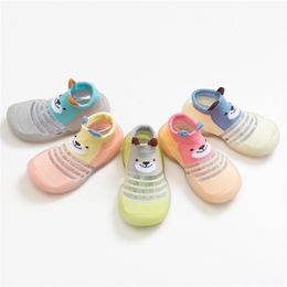 baby cartoon animal soft rubber sole shoes baby boy shoes socks for spring summer LJ201214
