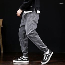 Jeans da uomo Moda Streetwear Uomo Loose Fit Pantaloni stile harem vintage Multi tasche Denim Cargo Fondo allentato Hip Hop Jogger Men1
