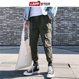 LAPPSTER Men Streetwear Pockets Cargo Pants Overalls Mens Army Green Casual Harem Pants Male Korean Joggers Pants 5XL 201128
