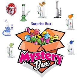 Surprise Blind Box Mystery Box Different Hookahs With Bowl Unique Style Oil Dab Rigs Heady Glass Bong Randomly Send Water Pipes Beaker Bongs