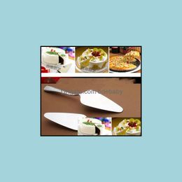 -Kuchenwerkzeuge Backware Küche Essbar Hausgarten Matel 410 Edelstahl -Dreieck Formmesser Ausrüstung Pizza Server Hochzeitsfeier Support