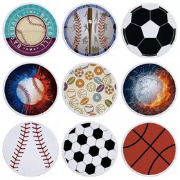 Round Beach Towel Superfine Fiber Ball Yoga Mat Rug Blanket Tablecloth Baseball Tapestry Shawl Wrap Picnic Rug