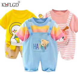 born Baby Girls and Boys Clothing Suit For Spring summer Grils Bows Set Cute Overalls Baby Clothing Set For Boys Clothes 220509