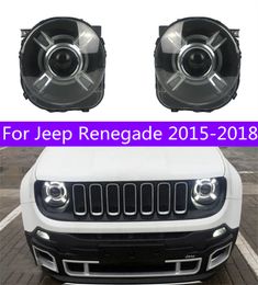 Headlights LED Running Light For Jeep Renegade 20 15-20 18 High Beam DRL Fog Lights LED Headlamp Replacement