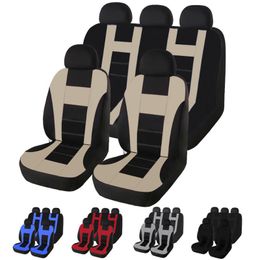 Car Seat Covers 5-Seat Auto Front Rear Head Rest Cover Protector Universal