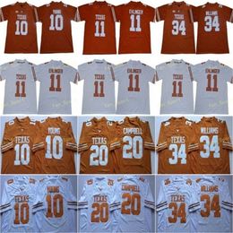 Thr NCAA 2020 Texas Longhorns Football 11 Sam Ehlinger 7 Shane Buechele 10 Vince Young 20 Earl Campbell 34 Ricky Williams Sugar Bowl 150TH