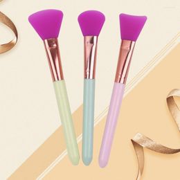 Makeup Brushes 1Pc Professional 3 Styles Wooden Handle Silicone Mask Brush Soft Skin Care Mud Mixing Face Facial Foundation Trin22