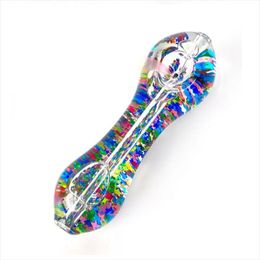 Novelty luminous glycerin glass pipe Freeze pipes glow in dark smoking accessory portable 5"