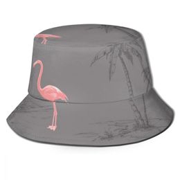 Berets CINESSD Fashion Bucket Hats Fisherman Caps For Women Men Gorras Summer Charcoal Pink Flamingo