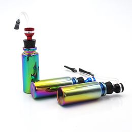 Factory direct sales Colourful ice blue glass water pipe porable Philtre removable pipe