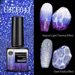 NXY Nail Gel Glitter Thermal Polish Reflective Purple Blue Semi Permanent Varnish Soak Off Uv All for Manicure 0328