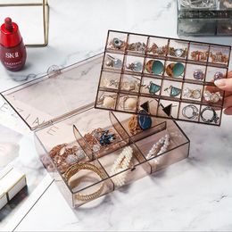 Jewellery Pouches Bags Multi-grid Clear Storage Box Big Capacity Compartment Beads Organiser Case Rings Earrings Necklace Holder Container Edw