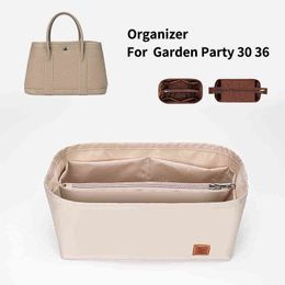 For Garden Party Her Ms Nylon Insert Organiser Bag Makeup Handbag Travel Inner Purse Portable Cosmetic Bags Tote Shaper 220527