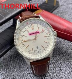 President Top Brand Men Watch 43mm Stainless Steel Case Genuine Leather Automatic Mechanical 5TM waterproof switzerland bracelet Wristwatch