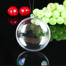 Party Decoration 10pcs Plastic Transparent Flat Ball Decor Wedding Candy Ornament Pendant Clear Christmas Xmas Gift Box Wedd W9f9Party