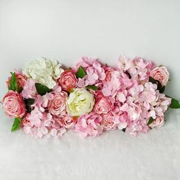 2022Artificial Peony Rose Hydrangea Row Wedding Background Fake Flower Wall Decoration DIY Combination Wedding Arch Arrangement