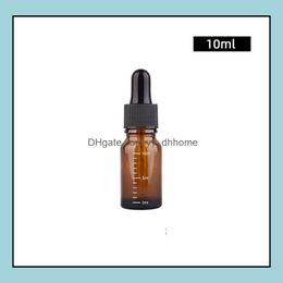Packing Bottles Office School Business Industrial 500Pcs 10Ml Empty Glass Essential Oils Dropper In R Dhrlf