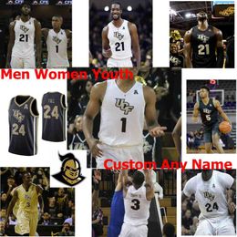 Customised UCF Knights rare College Basketball Jerseys Mens 0 Yuat Alok Jersey 1 Tony Johnson Jr. Matt Milon Dre Fuller Jr. Ceasar DeJesus