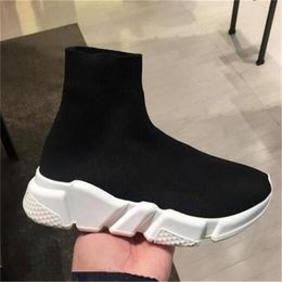 Fashion luxury Boots men women Speed Trainer Sock Shoes Sneakers Black Red White Designer Sports Shoes