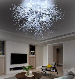 Pendant Lamps Modern Dandelion LED Flush Mount Ceiling Light Clear Crystal Lamp For Kitchen Bedroom Living Room Foyer Elegant Lighting Fixtu