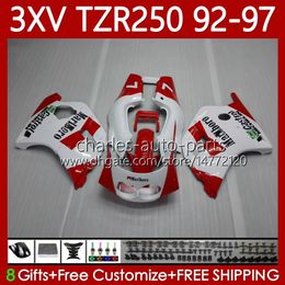 Fairings For YAMAHA TZR 250 TZR250 R RR TZR-250 TZR250R 92 93 94 95 96 97 White red Body 117No.44 YPVS 3XV TZR250-R 1992 1993 1994 1995 1996 1997 TZR250RR 92-97 Bodywork