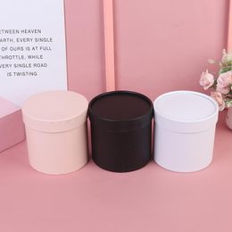 Gift Wrap Round Flower Paper Boxes Hold The Bucket Packaging Box Party Candy Bar Wedding Storage 1 PCGift