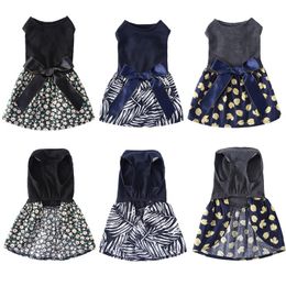 Dog Apparel Pet Clothes Dress Summer Princess Skirt Wedding Dresses York Black Dogs Skirts For Girl ChihuahuaDog