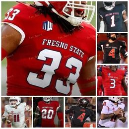 Nik1 Custom 2021 Fresno State Football Jersey NCAA College 12 Trent Dilfer 9 Jake Haener 6 Ben Wooldridge 11 Josh Kelly 85 Erik Brooks 99 David