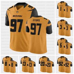 CeoC202 Missouri Tigers NCAA College Football Game Jersey 1 Tyler Badie 3 Shawn Robinson Powell Bazelak Daniels Bakare Downing Jones Eaddy Brooks