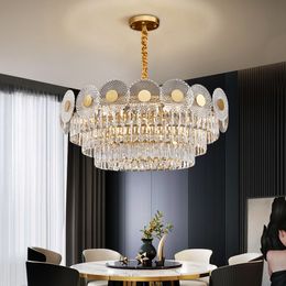 Modern living room home decor luxury led lamp crystal chandelier lighting for bedroom gold kitchen island dining room hanging lamps