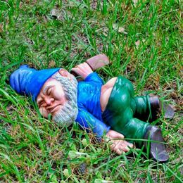 Funny Gnome Ornaments Resin Figurines Naughty Garden Decoration Villa Home Statue Decoartion 220720