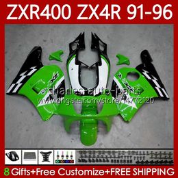 Body Kit For KAWASAKI NINJA ZXR 400 CC ZX-4R ZXR400 91 92 93 94 95 96 Cowling 138No.29 ZX4R 400CC ZX 4R ZXR-400 Stock green 1991 1992 1993 1994 1995 1996 ABS Full Fairings