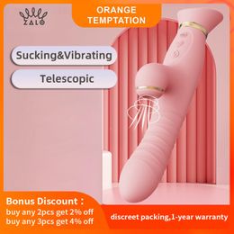 ZALO ROSE Sucking Vibators for Women G Spot Thrusting Dildo Female Powerful Clit Sucker Clitoral Stimulator sexy Toys Adults