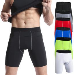 Running Shorts Men PRO Sports Fitness Leggings Exercise Base Layer Training Boy Stretch Breathable Tights Homme Pants Quick-DryRunning