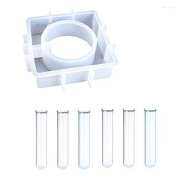 Jewelry Pouches Bags Plant Propagation Station Vase Silicone With 6 Test Tubes Suitable For Home Office Desktop Decoration Edwi22