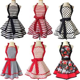 Lovely Apron Cute Large Swing Princess Apron kitchen Cooking Oilproof Aprons for Women Girls Y220426