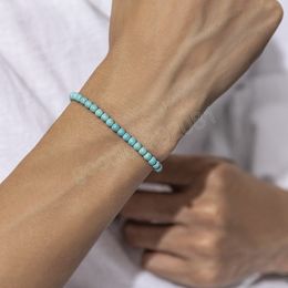 natural turquoise Stone Beads Bracelet Men Long Adjustable Rope Hand Chain Trendy Beaded Bracelet 2022 Fashion Jewellery