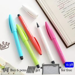 Gel Pens Korea Monami 0.38mm Pen Felt Tip Sign Journal Personal Planner Scrapbook Student Multi Colour Writing Design 04031Gel