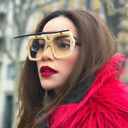 Sunglasses Oversized Flip Up Tortoiseshell Yellow Sun Glasses Women Men Square Eyewear Frames Double Lens GlassesSunglassesSunglasses