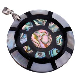 Pendant Necklaces Natural Abalone Shell Circular Necklace Fashion Jewellery GiftsPendant